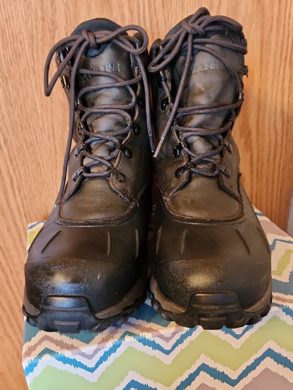 Wolverine Brown  Lace-Up Waterproof Work Boots